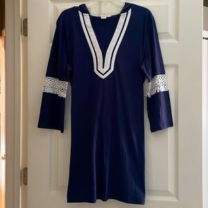 Paradise Bay Swim Coverup Size L Navy NWOT